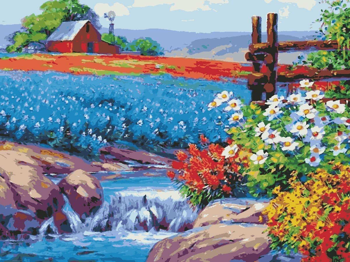 Пейзаж акрилом на холсте