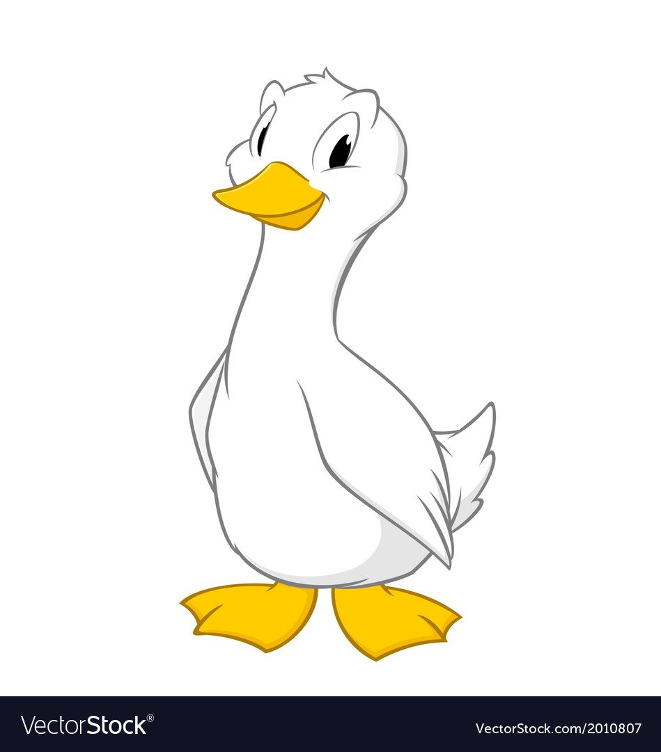 Утенок на белом фоне