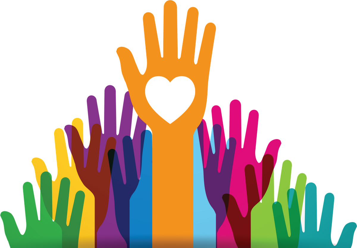 Волонтер на прозрачном фоне