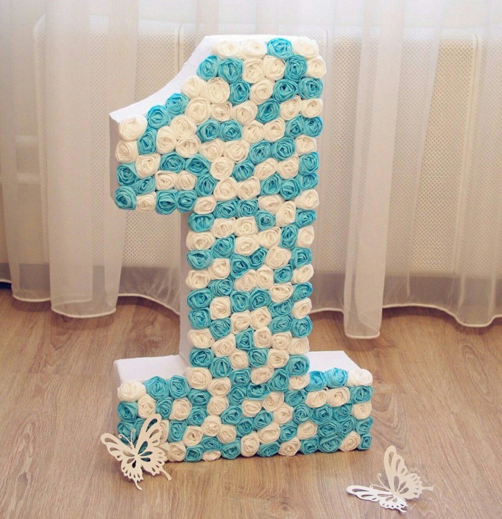 Объемная цифра 1 на день рождения