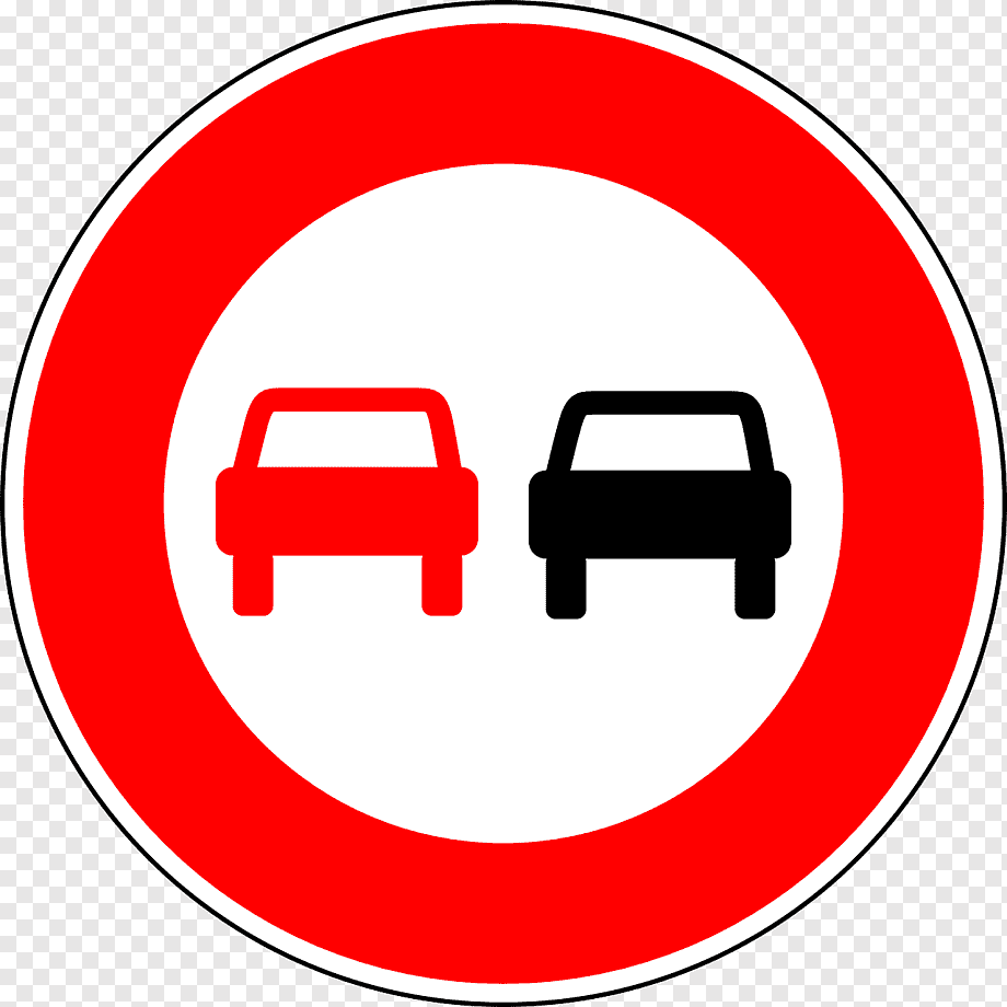 Знак обгон запрещен