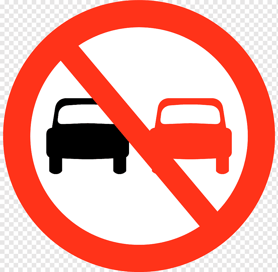 Знак конец зоны запрещения обгона