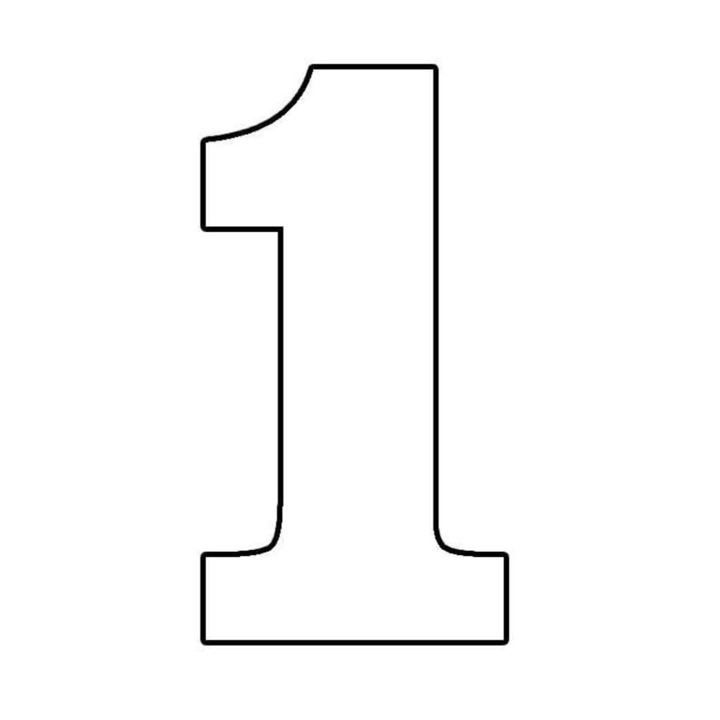 Цифра 1 шаблон