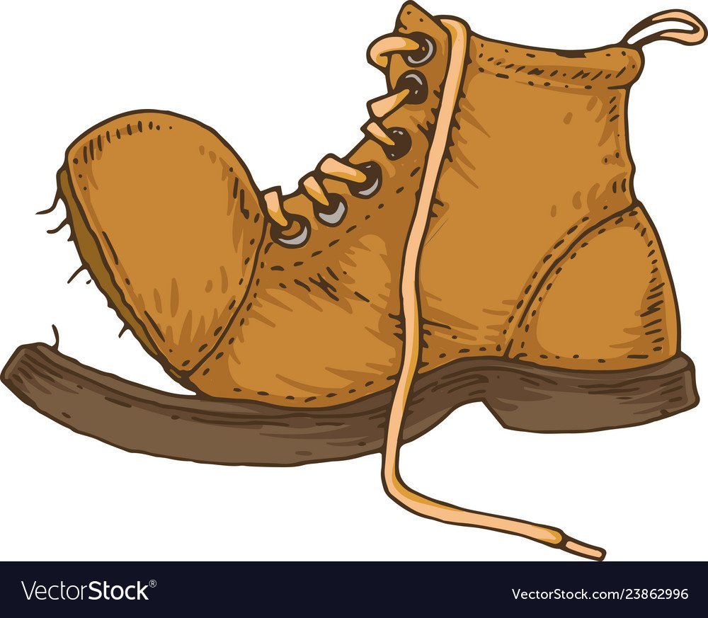 Рваный ботинок вектор