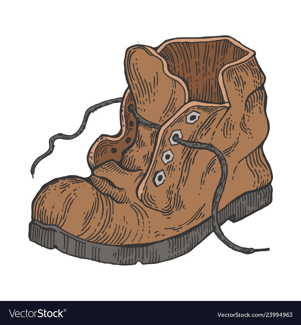 Старый башмак вектор