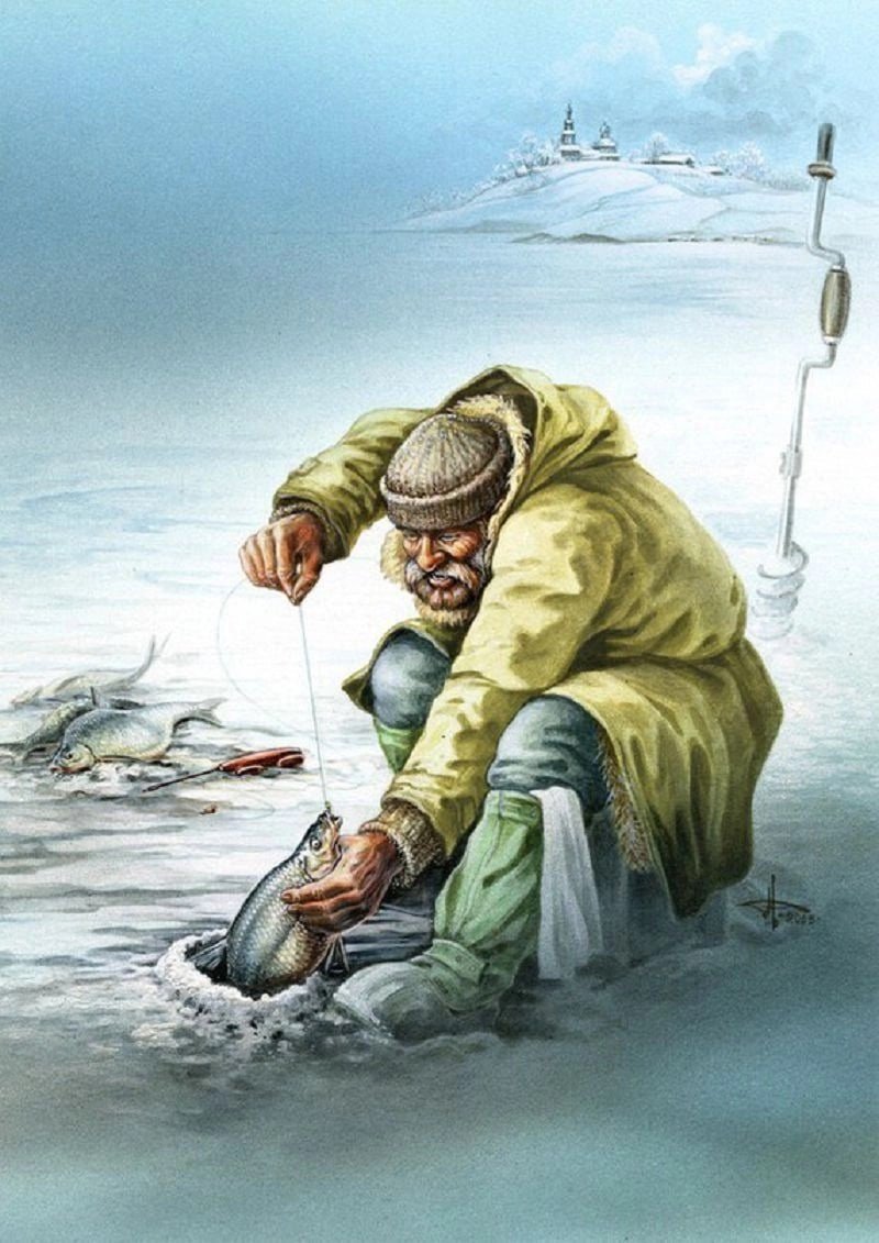 Алмазная мозаика азартная рыбалка