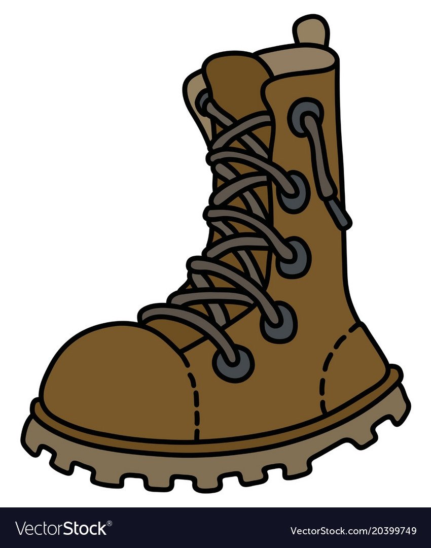 Шнуровка ботинок вектор