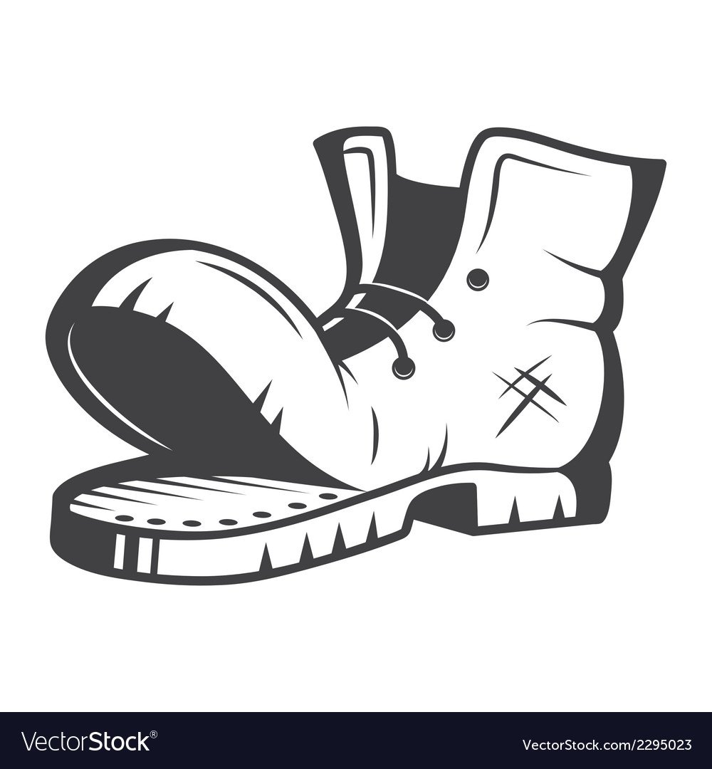 Рваный ботинок вектор