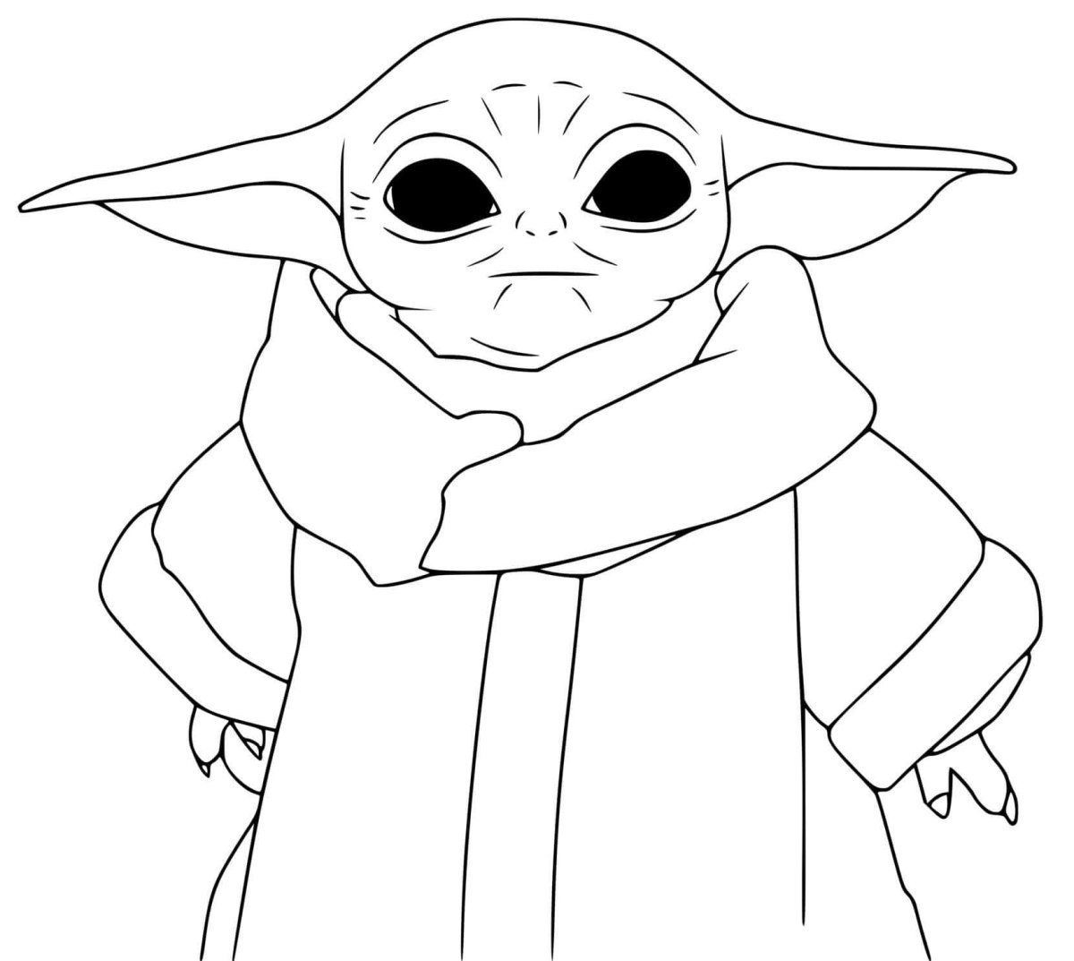 Раскраска бейби йода