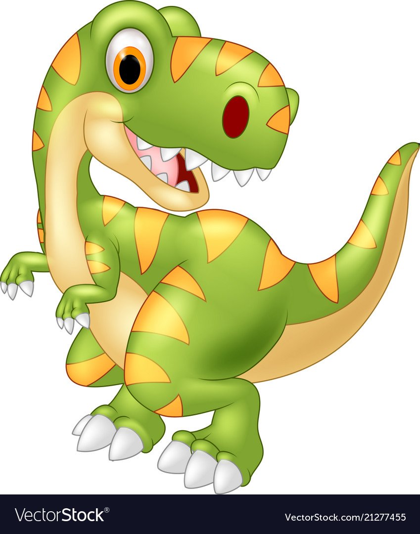 Динозавр добрый вектор