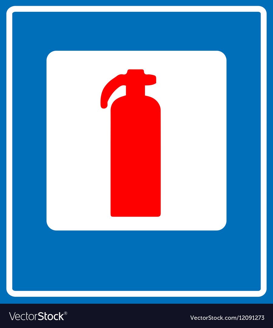Огнетушитель знак вектор