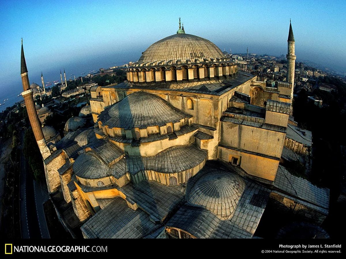 Собор Святой Софии в Стамбуле вид сверху