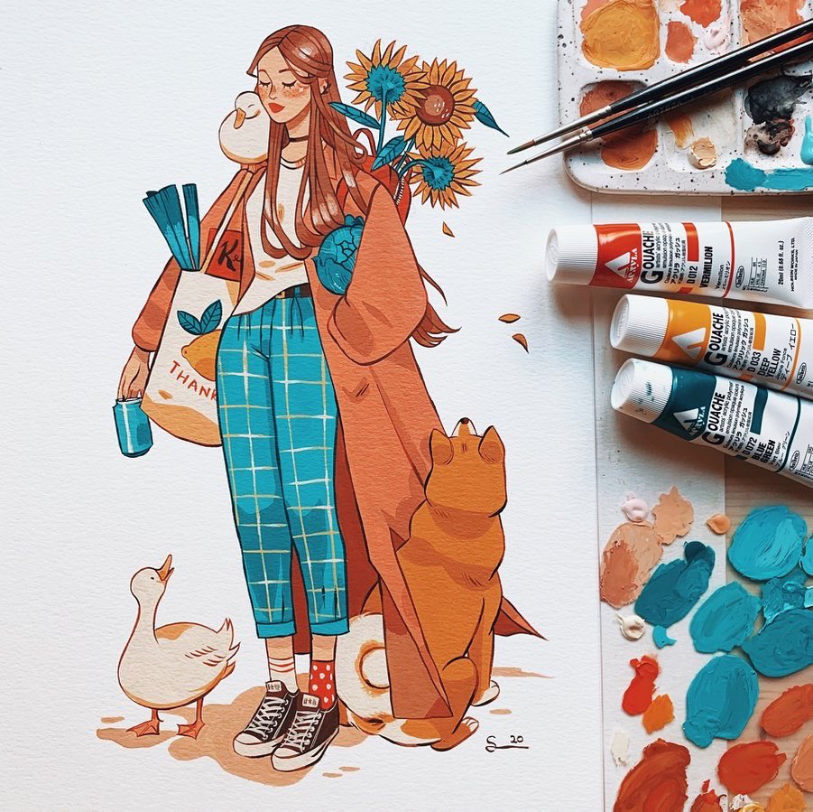 Открытки с цветами нарисованные