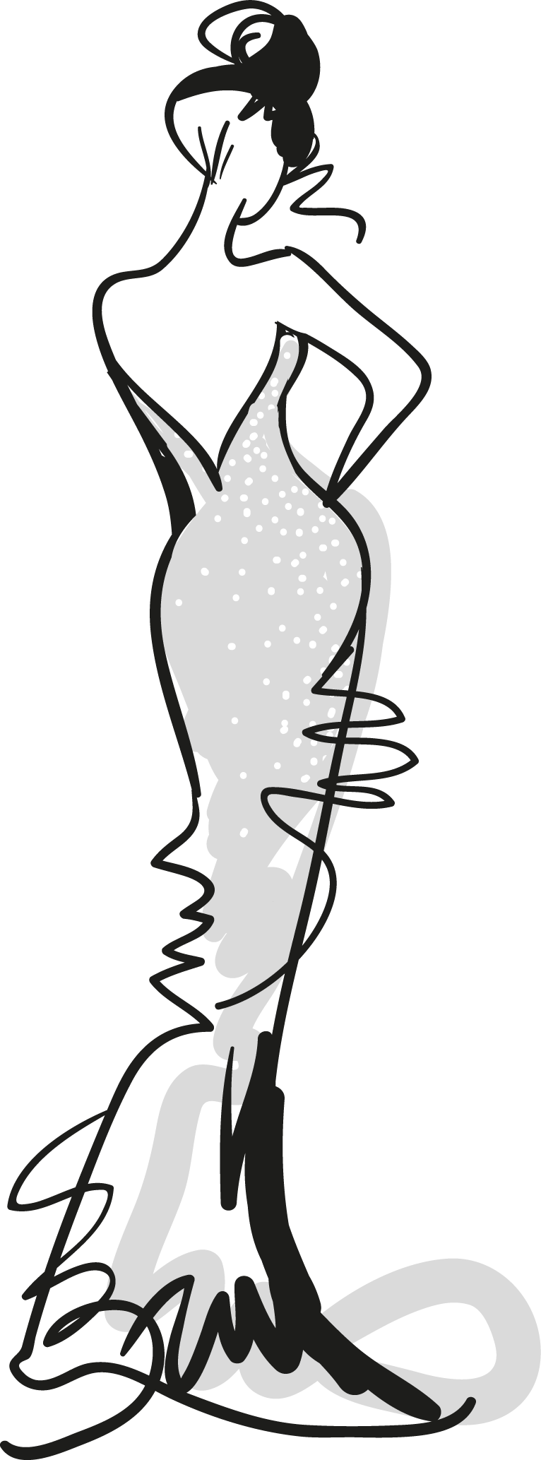 Стилизованные женские силуэты