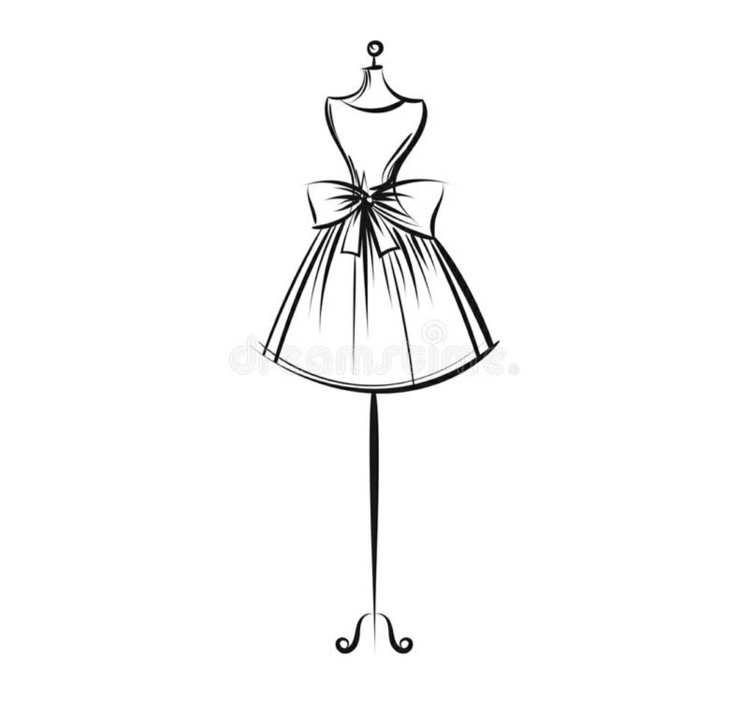 Нарисовать платье на манекене