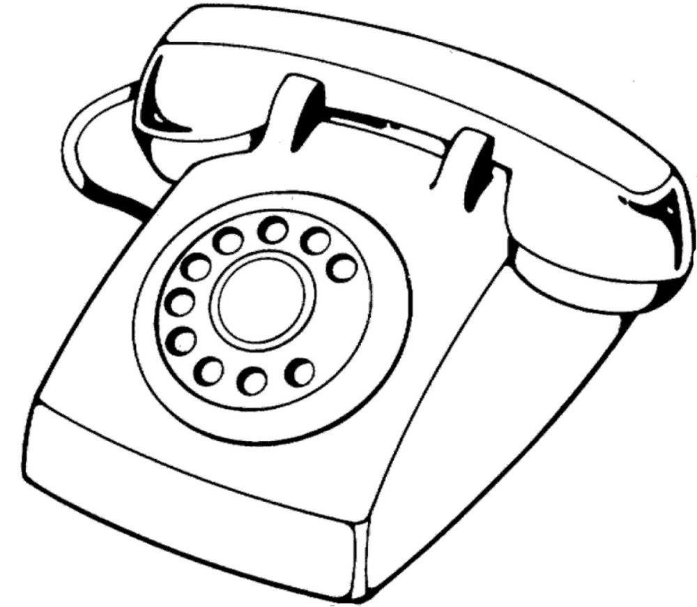 Телефон раскраска для детей