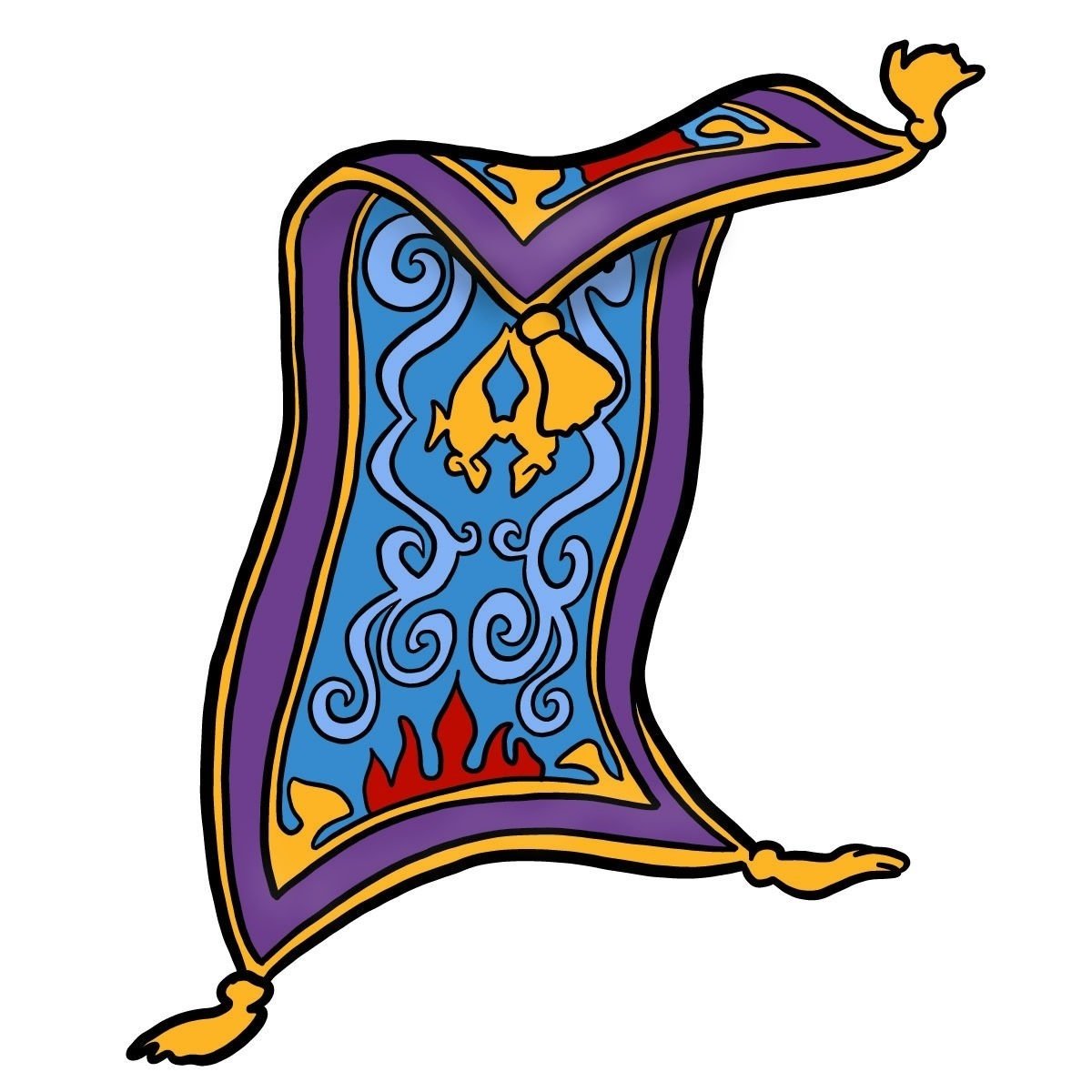 Ковер самолет без фона