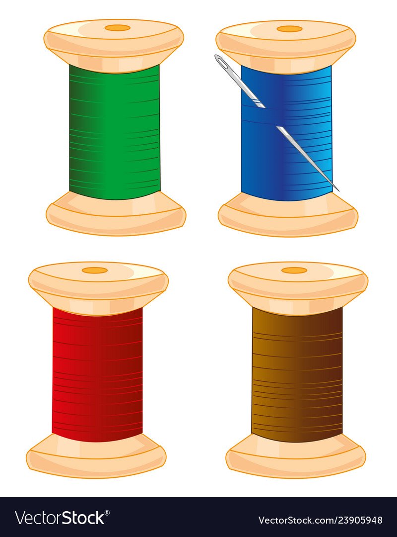 Катушка с иголкой вектор