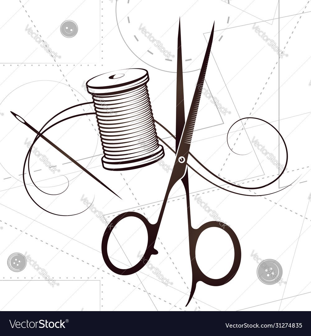 Катушки с нитками вид сверху