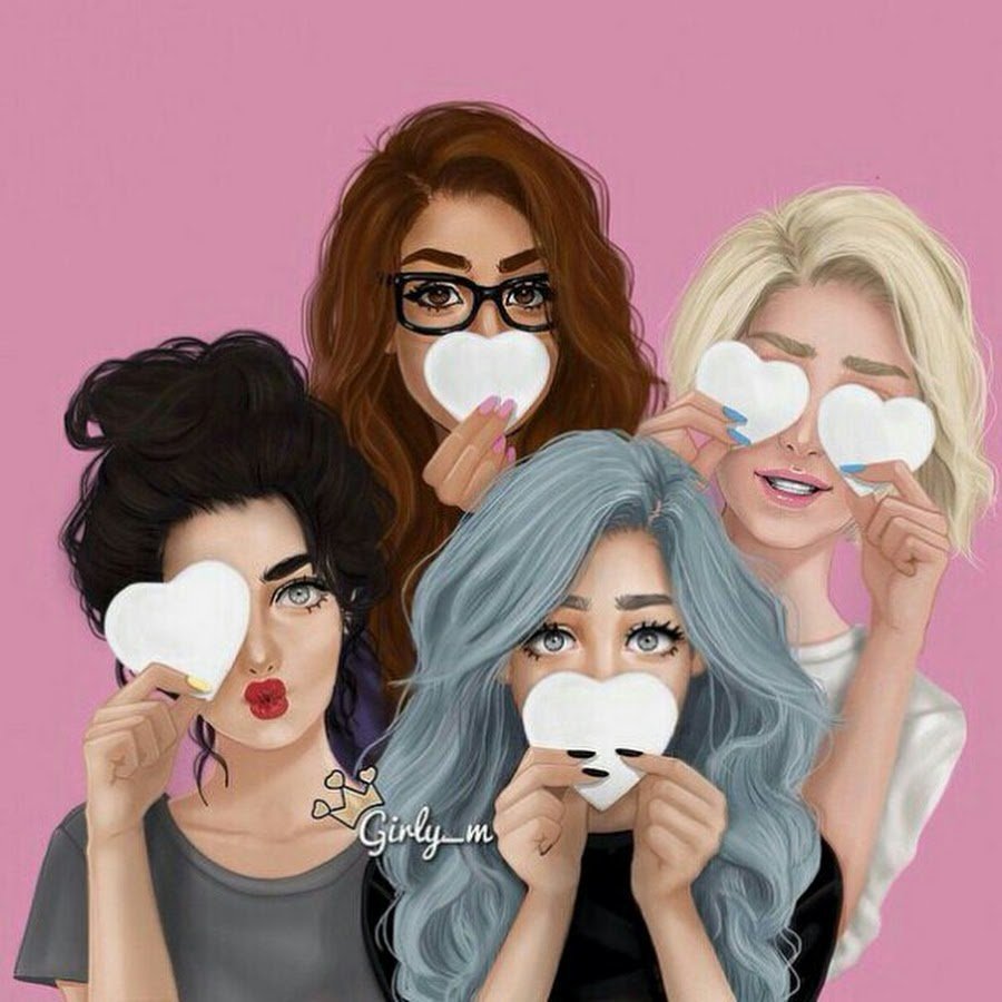 Четыре подруги мультяшные