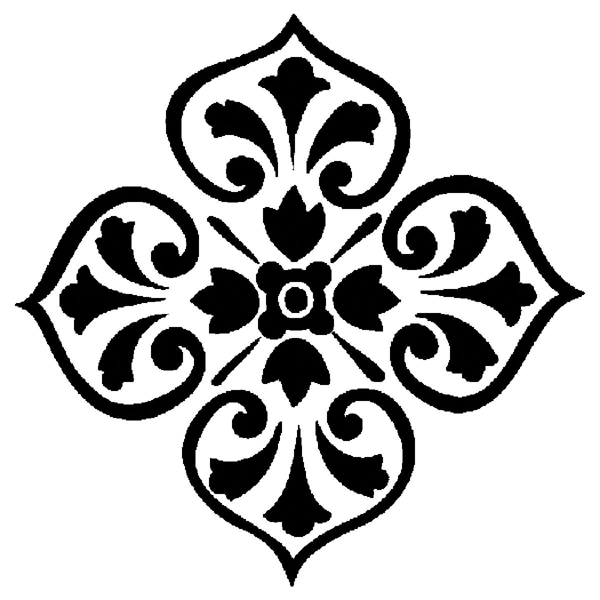 Арабески орнамент трафарет