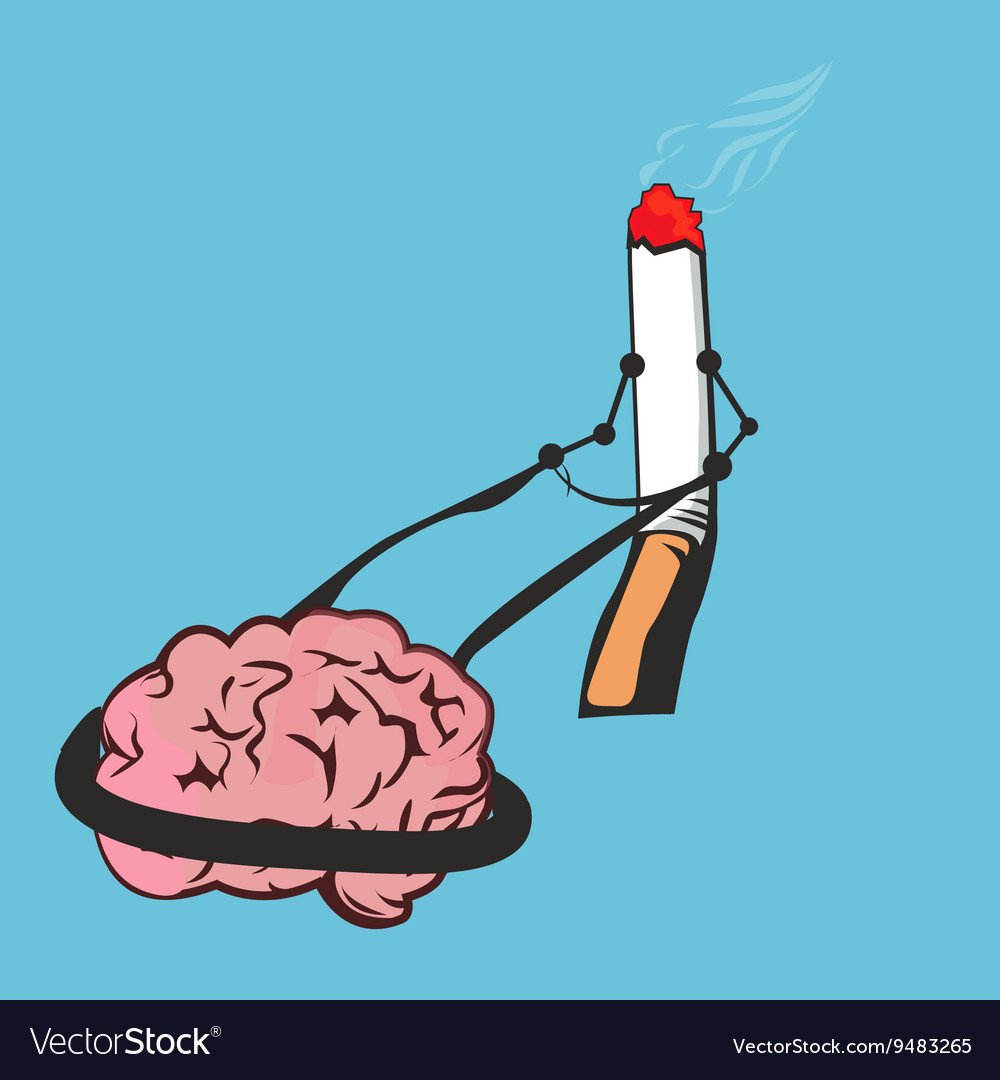 Мозг курильщика сигарет