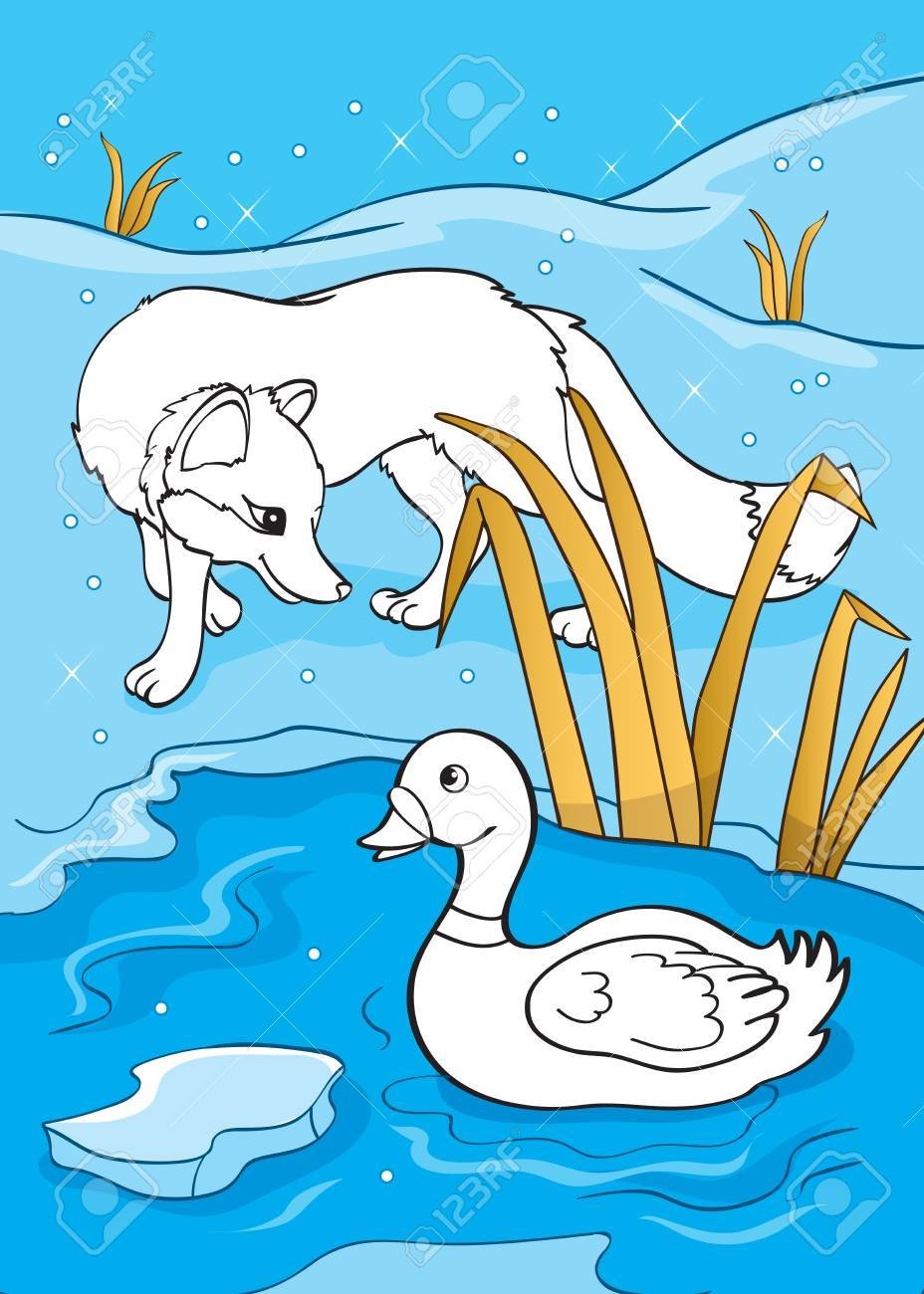 Ганс христиан Андерсен Гадкий утенок раскраска