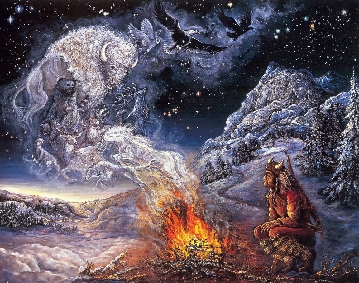 Шаман с трубкой