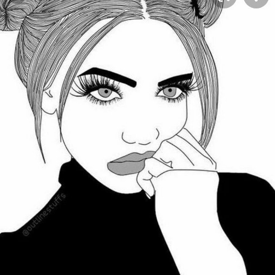 Зарисовка лица девушки