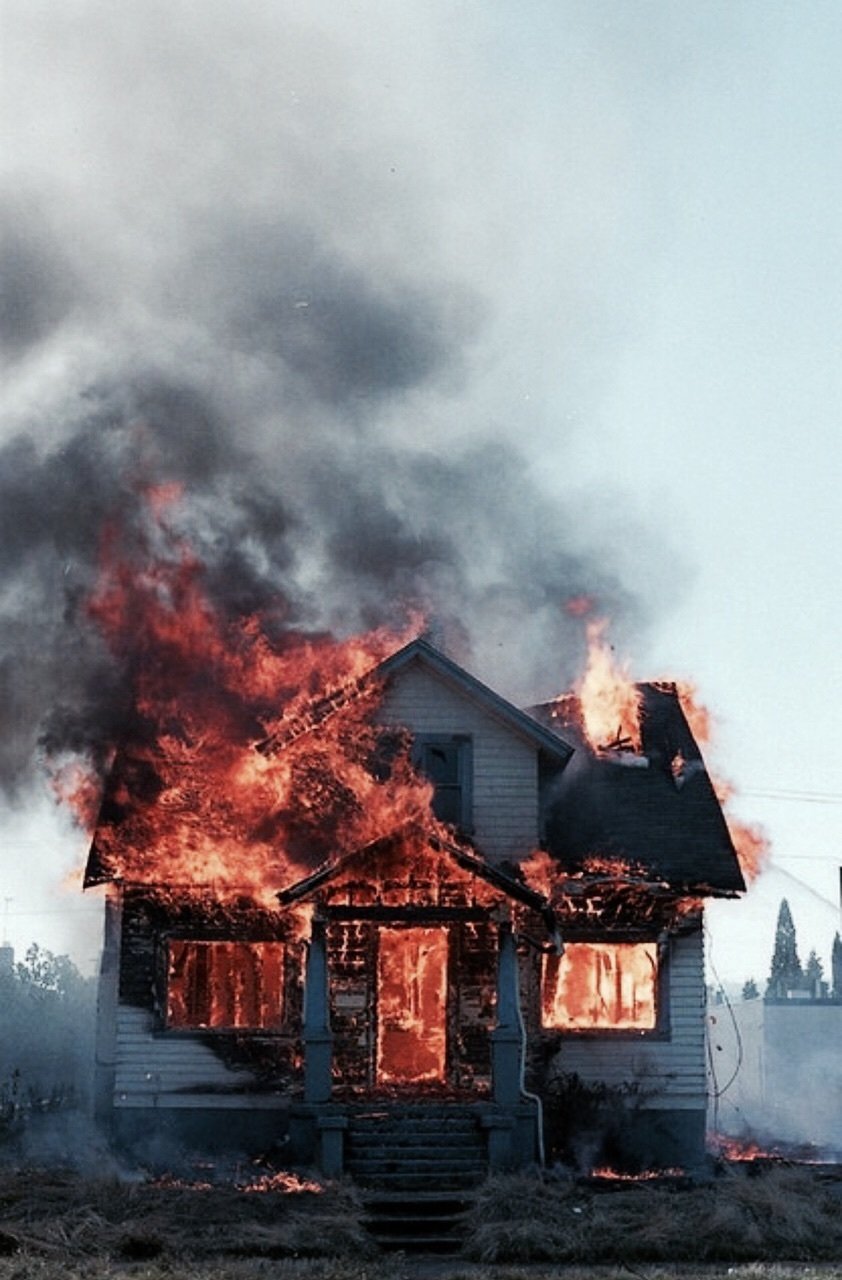 Пожар в городе