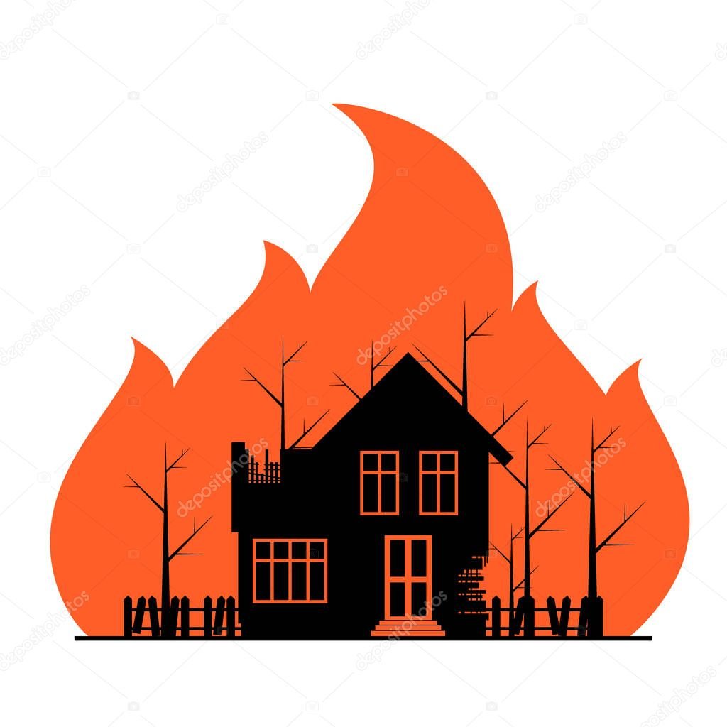 Горящий дом для детей