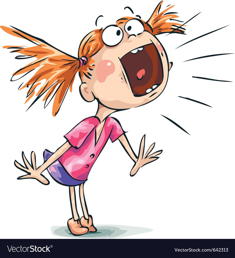 Мультяшный человек кричит