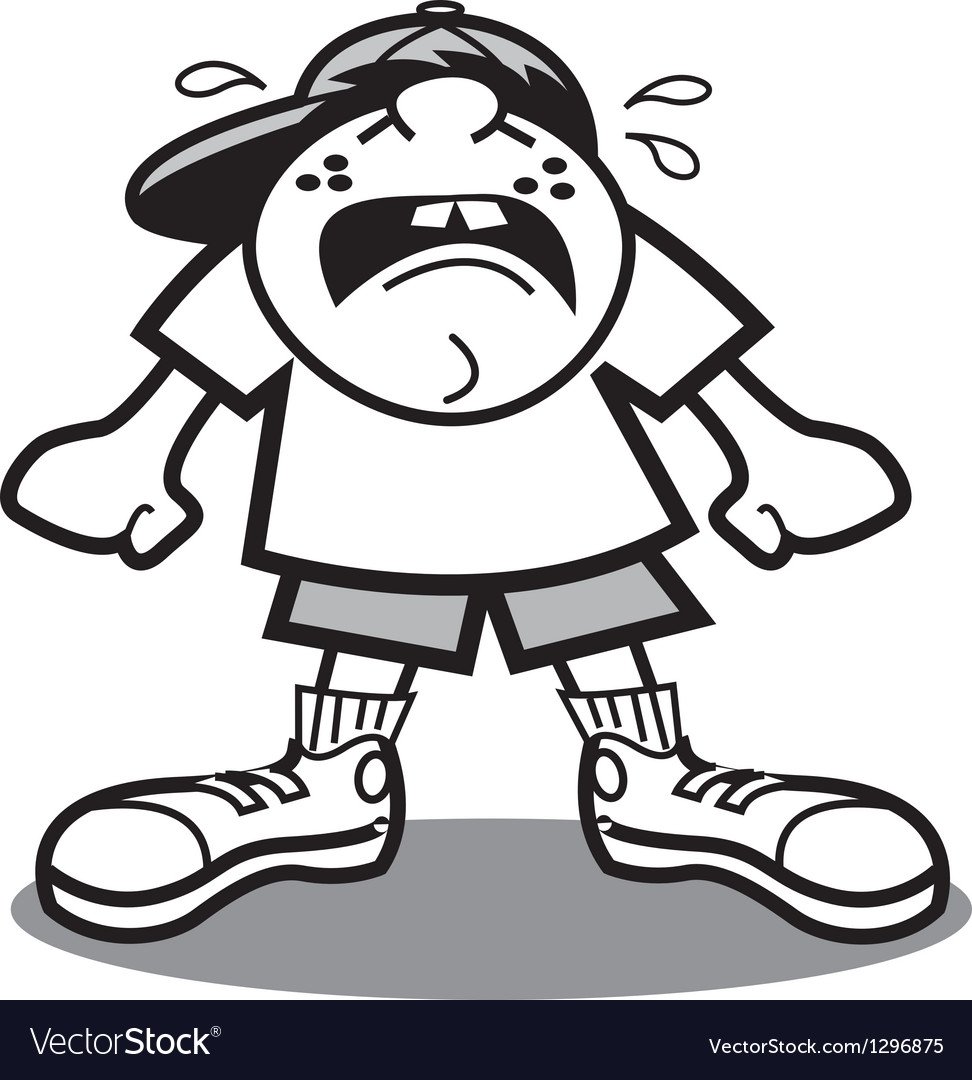 Раскраска плачущие дети