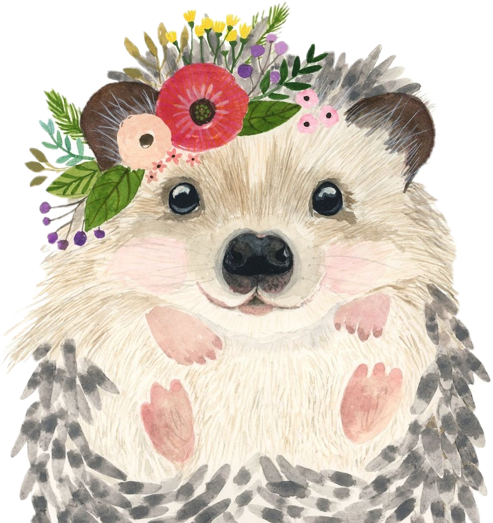 Акварельные животные для детей