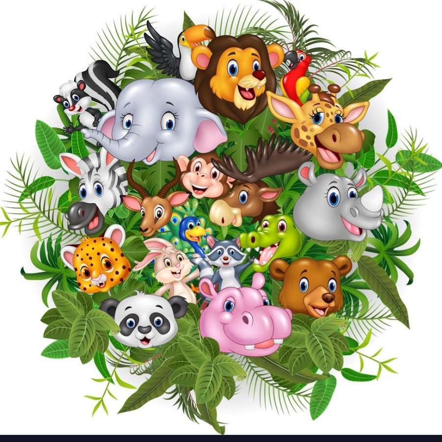 Мультяшные животные вместе