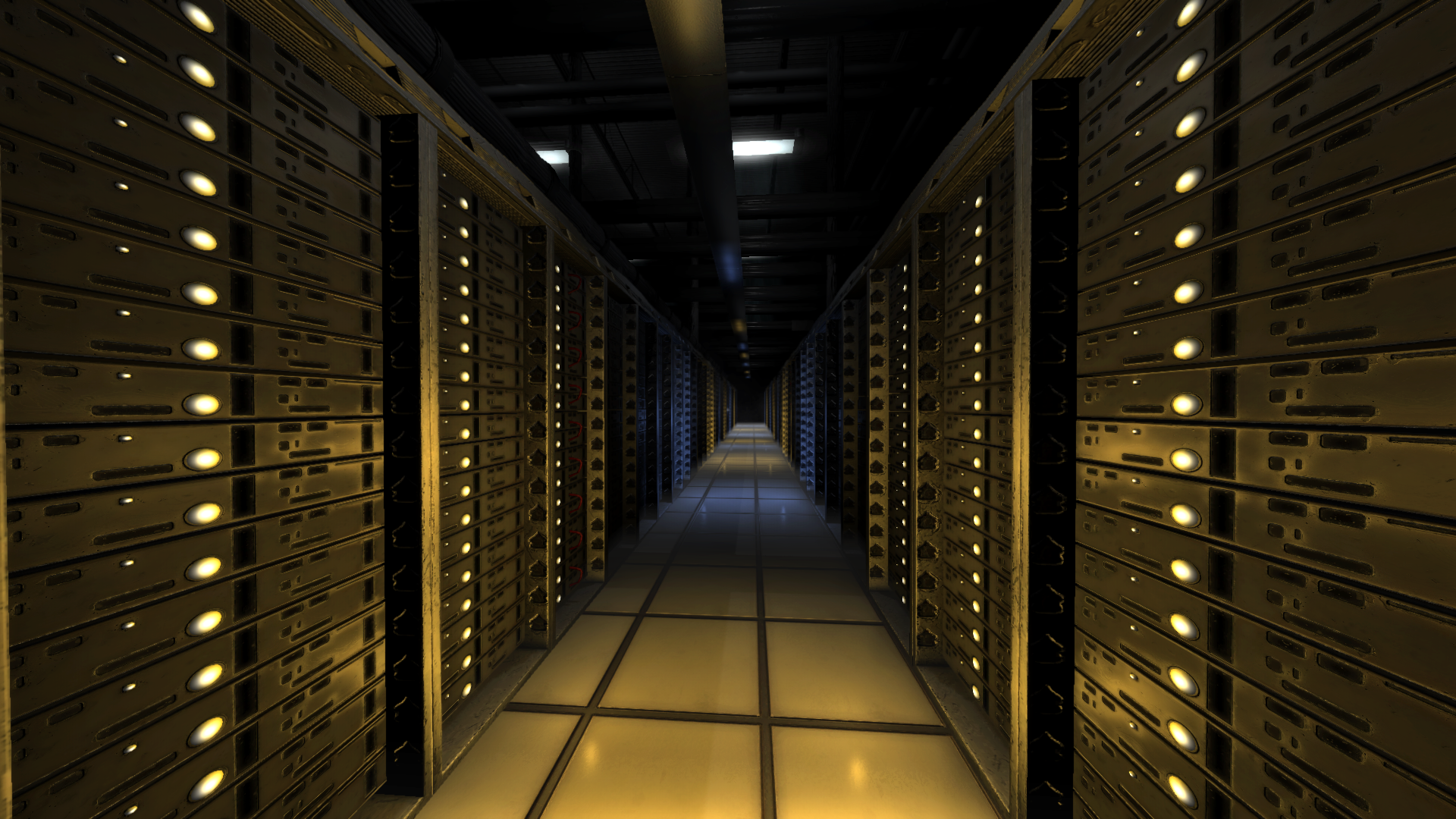 Archive update. Серверная комната. Красивый сервер. Сервера темные. Информационные технологии в архиве.