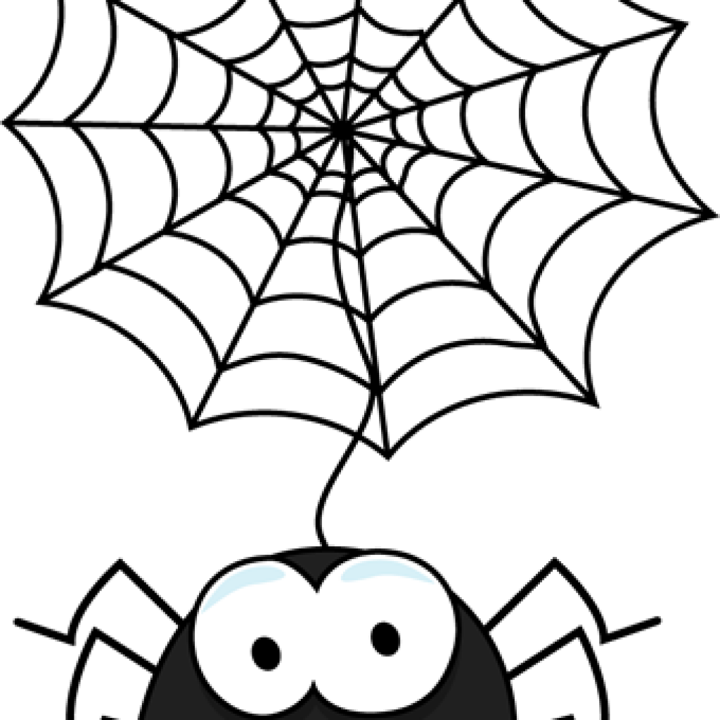 Смешной паучок в паутине