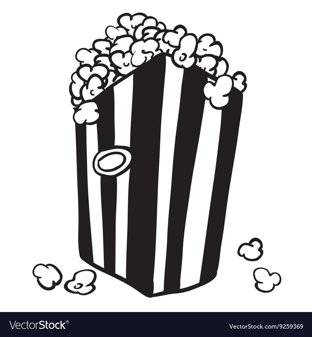 Попкорн рисунок карандашом