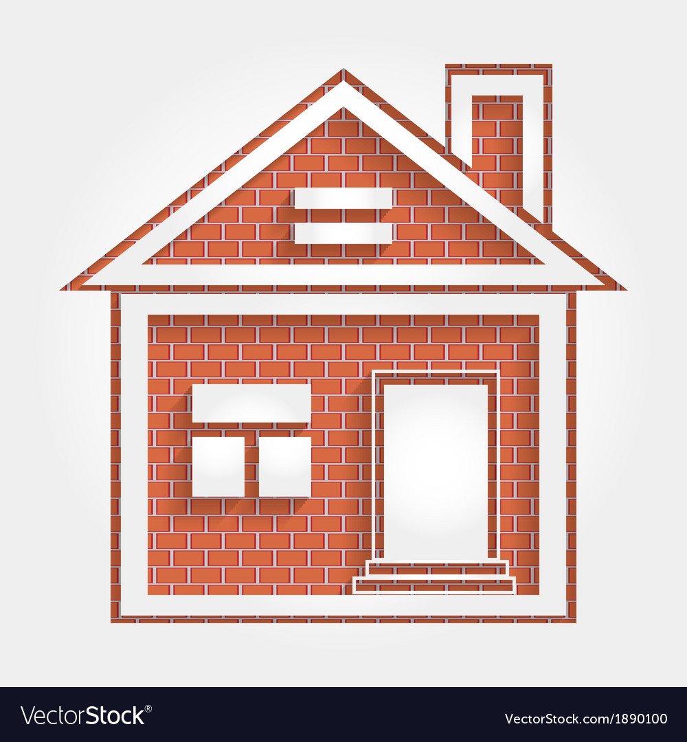 Нарисовать кирпичный дом