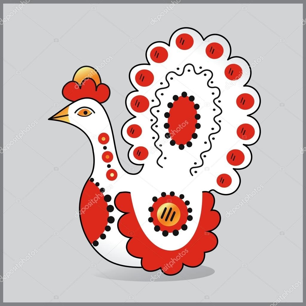 Дымковская уточка для раскрашивания