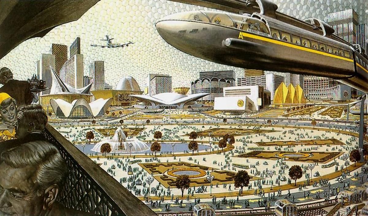 Город будущего ретрофутуризм
