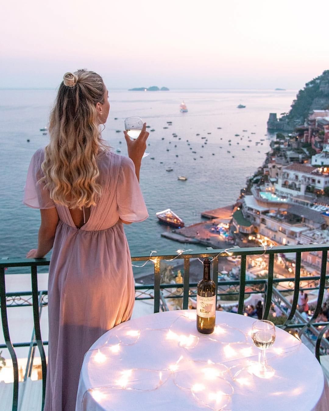 Лето море девушка вечер