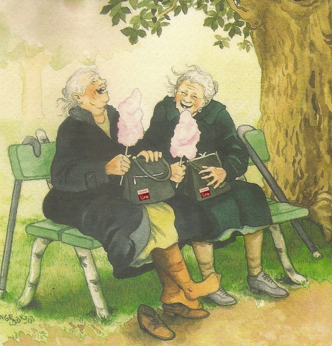 Рисунки старость подружки