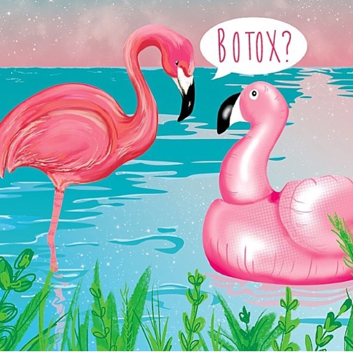 Открытки с розовым Фламинго