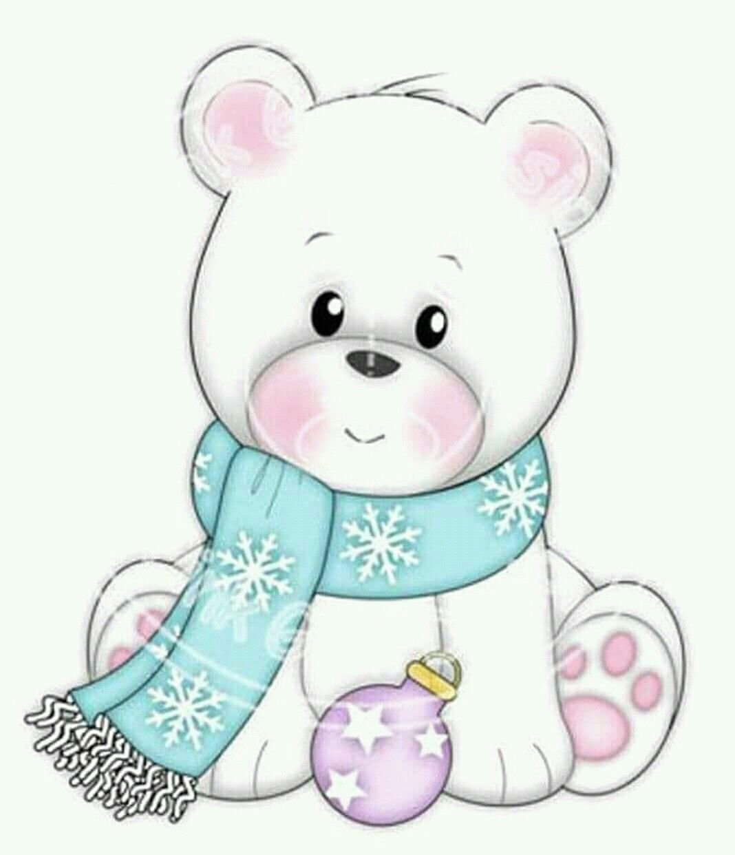 Милые мультяшные белые мишки