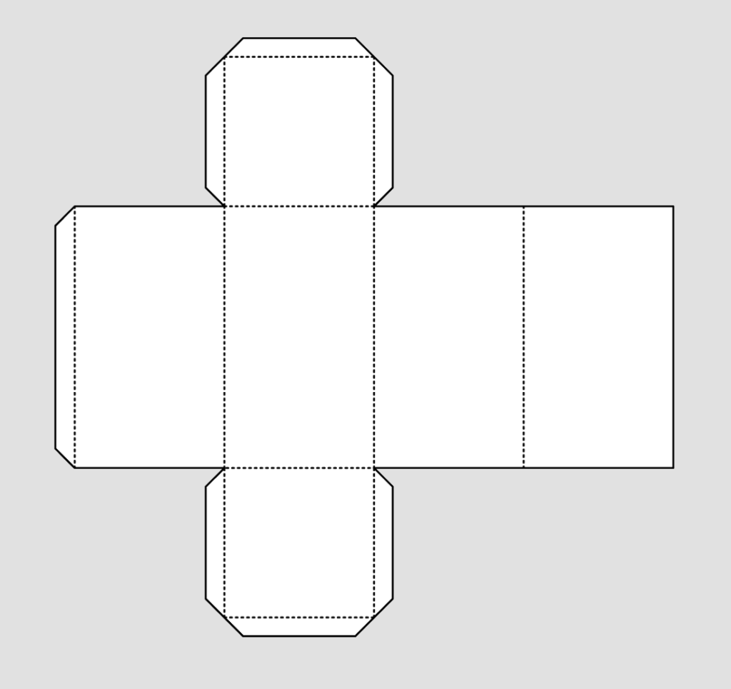 Правильная четырехугольная Призма развертка