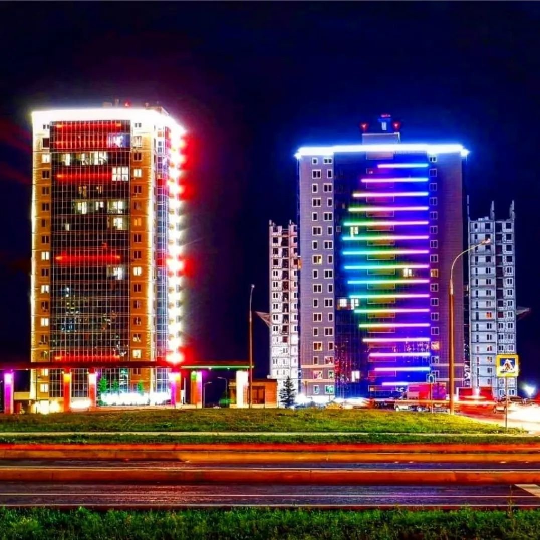 Санрайз Сити Набережные Челны ночью