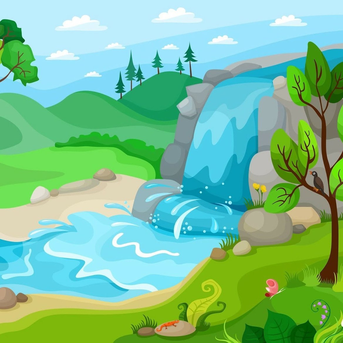 Ручей из мультика