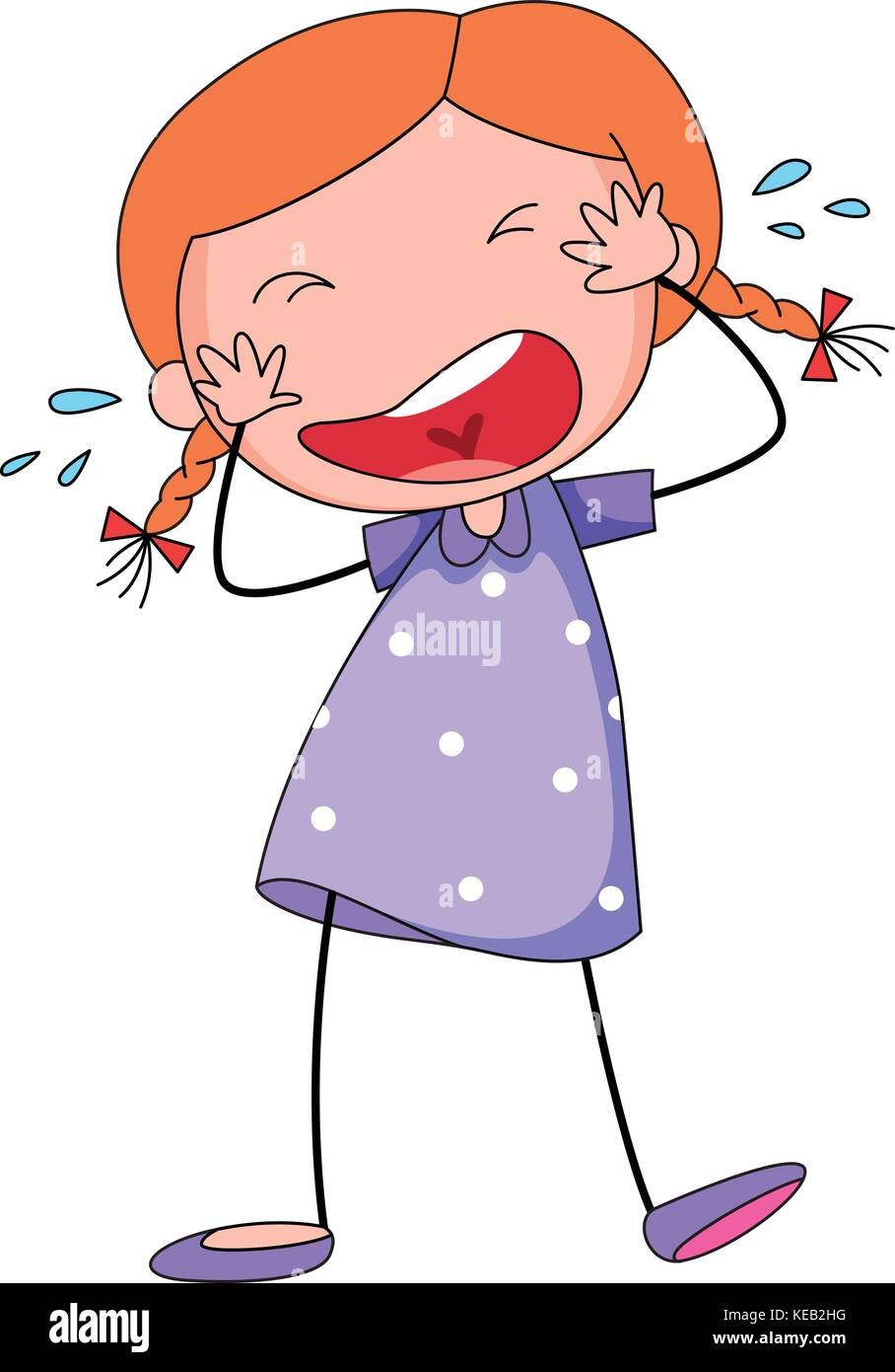 Плачущий ребенок мультяшный