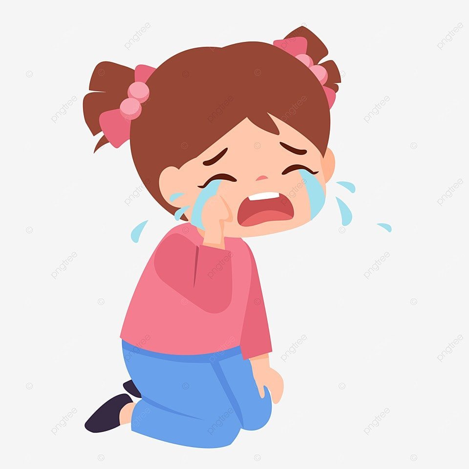 Мультяшка плачет